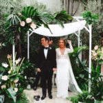 Simple White wood chuppah for rent in Nashville and Los Angeles