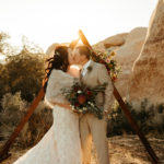 elopement in Joshua Tree with triangle arch. Triangle arch for rent in Los Angeles and Nashville